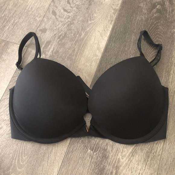Victorias Secret VS Black Push Up Bra 32DD - Picture 1 of 12